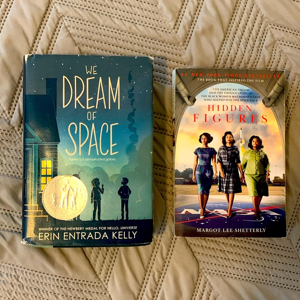 Books about space exploration, personal struggles, and the pursuit of dreams.